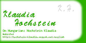 klaudia hochstein business card